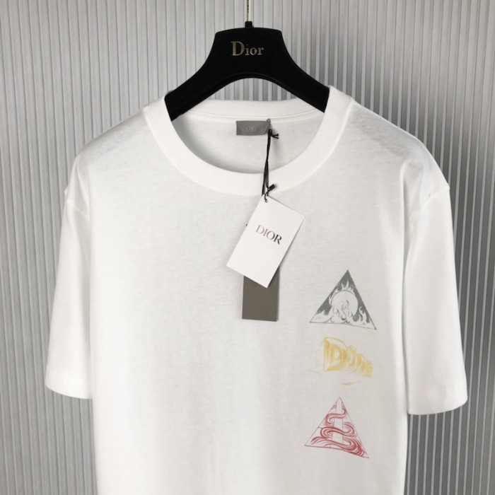 D*or relaxed-fit t-shirt white slub cotton jersey