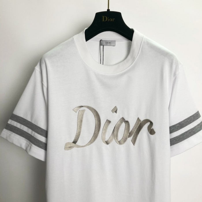 D*or relaxed-fit t-shirt white organic cotton compact jersey
