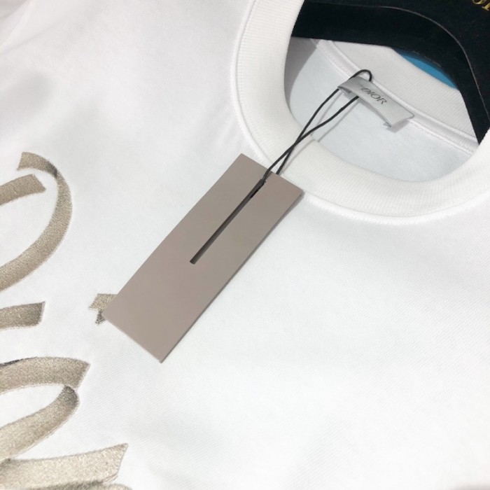 D*or relaxed-fit t-shirt white organic cotton compact jersey