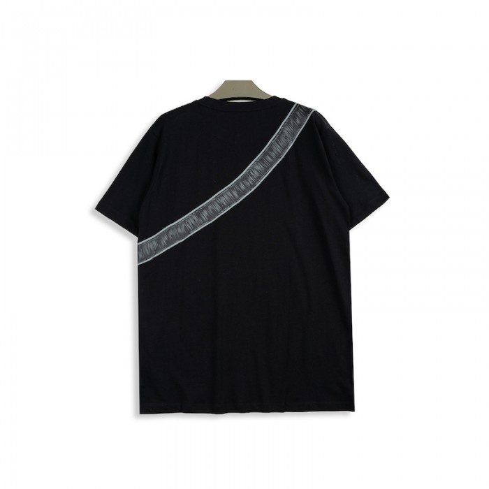 D*or saddle bag printed compact cotton t shirt black