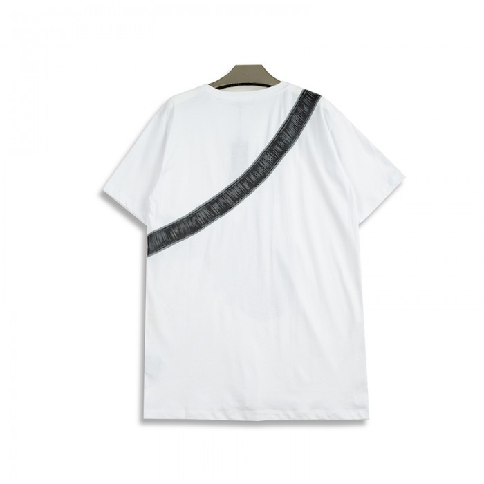 D*or saddle bag printed compact cotton t shirt white