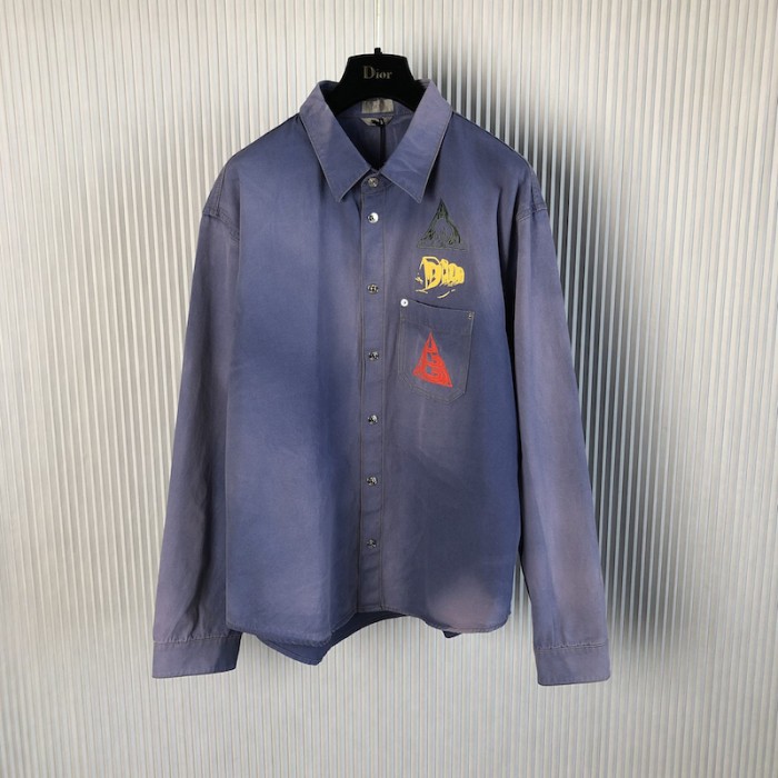 D*or light blue cotton poplin