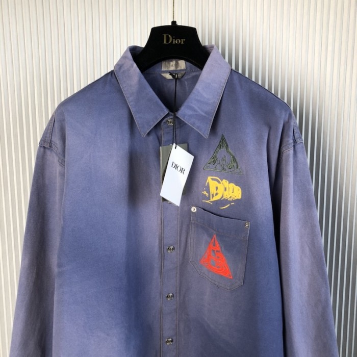 D*or light blue cotton poplin