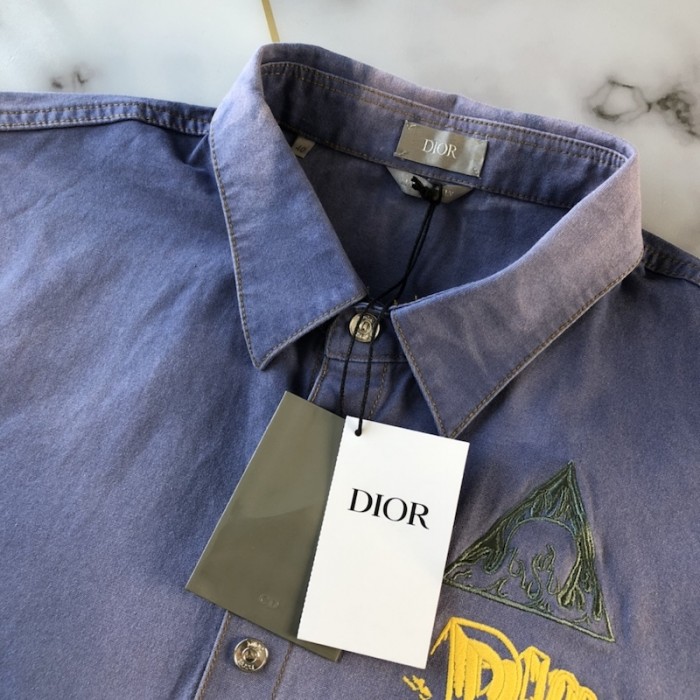D*or light blue cotton poplin
