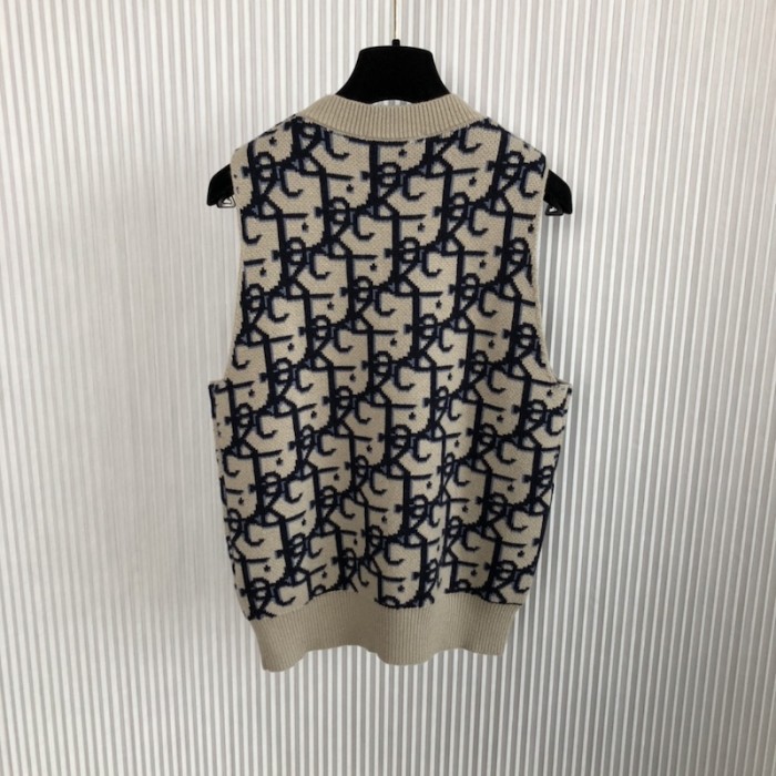 oversized cactus jack D*or sleeveless sweater beige and black