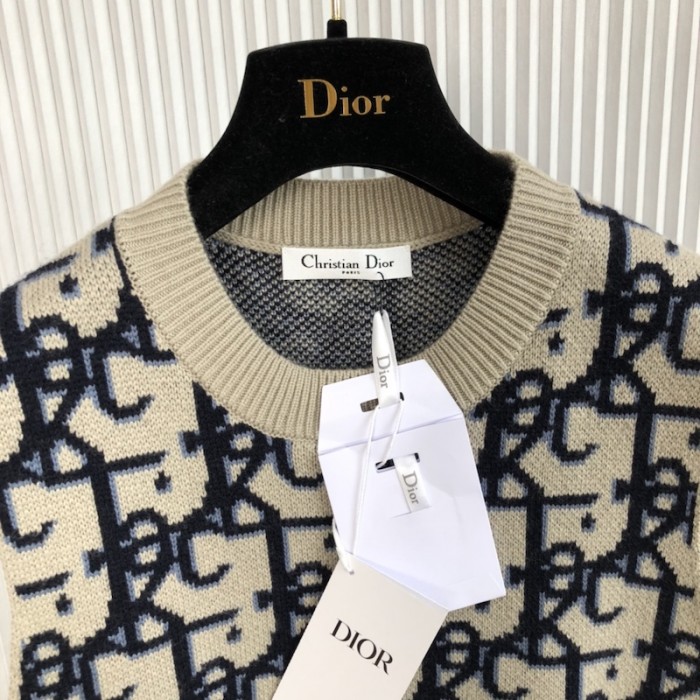 oversized cactus jack D*or sleeveless sweater beige and black