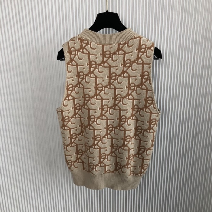 oversized cactus jack D*or sleeveless sweater beige and brown