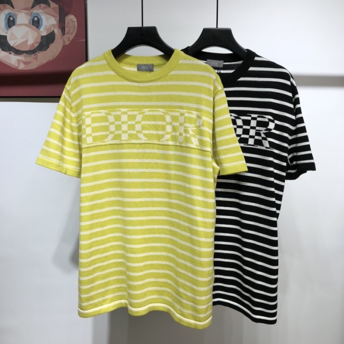 D*or oversized D*or striped t shirt yellow