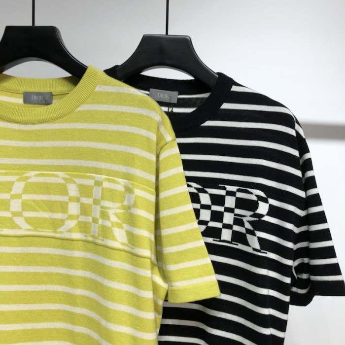 D*or oversized D*or striped t shirt yellow