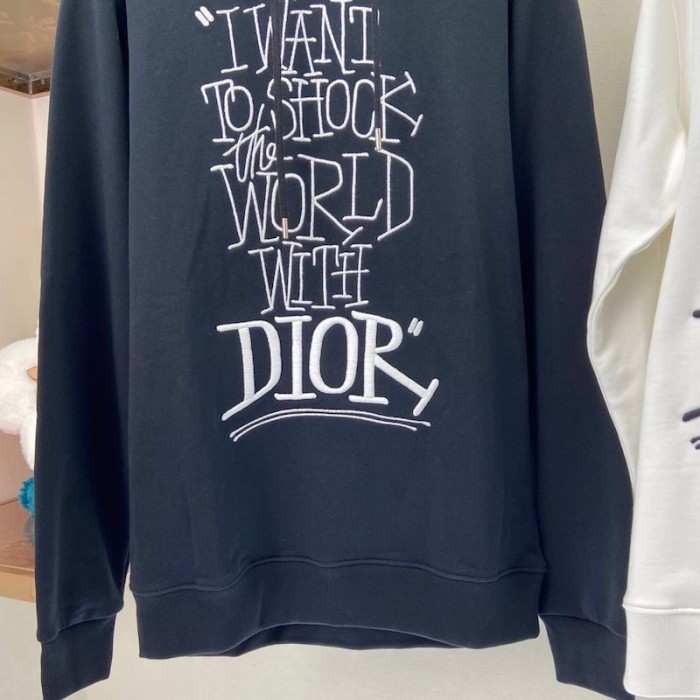 D*or and shawn oversized hooded sweatshirt black