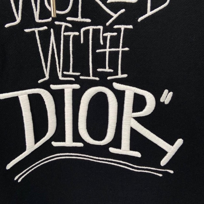 D*or and shawn oversized hooded sweatshirt black