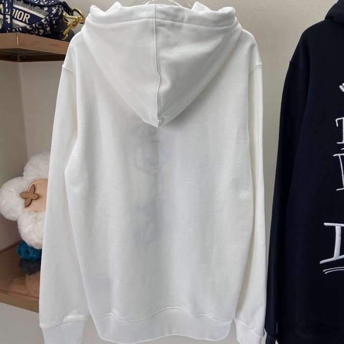 D*or and shawn oversized hooded sweatshirt white
