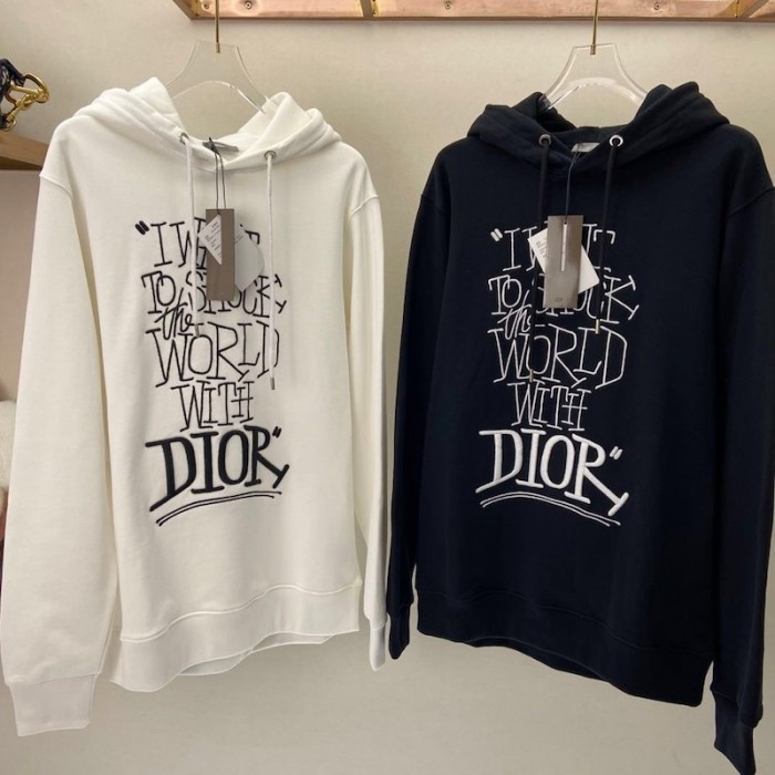 D*or and shawn oversized hooded sweatshirt black