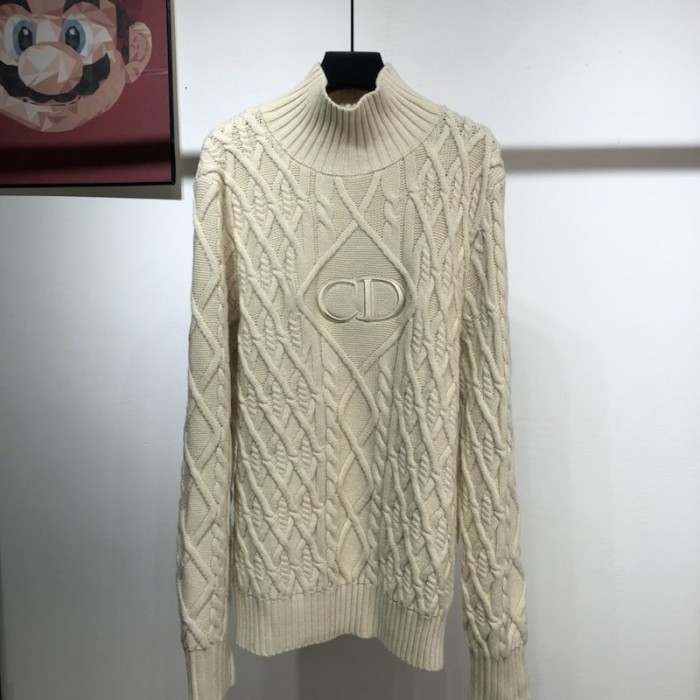 D*or sweater with cd logo wool beige