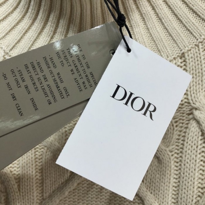 D*or sweater with cd logo wool beige