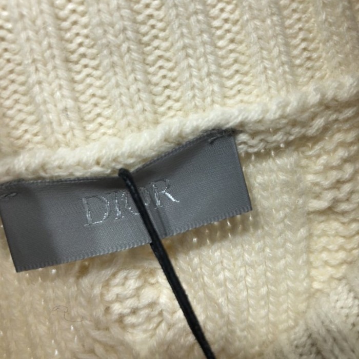 D*or sweater with cd logo wool beige