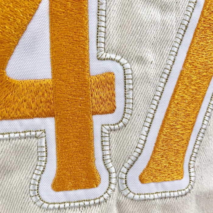 D*or tears zipped blouson white cotton twill