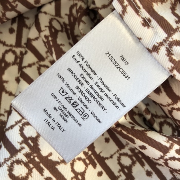 D*or blouson brown and white double sided technical canvas
