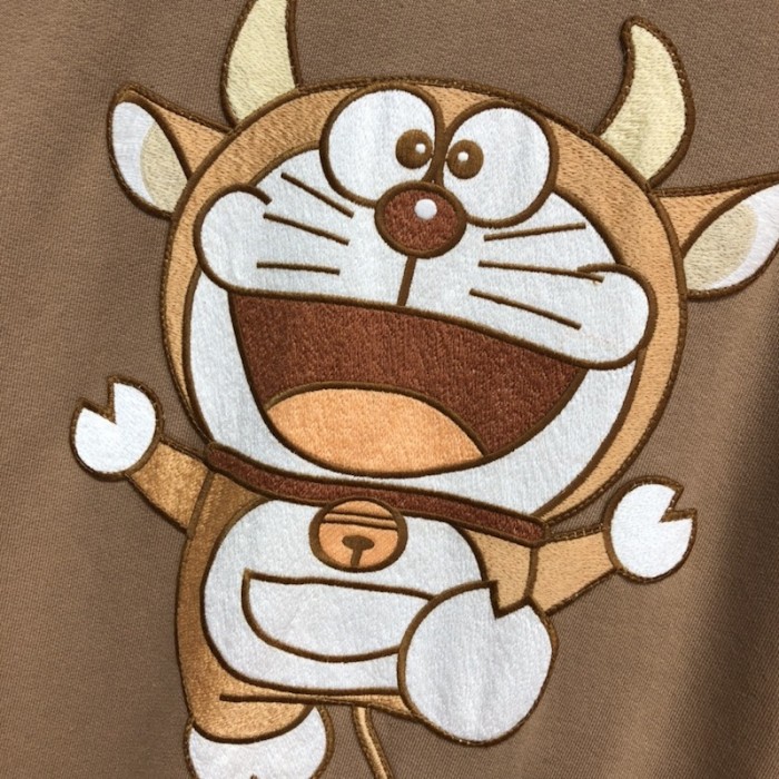 doraemon x G*u*i hooded sweatshirt brown