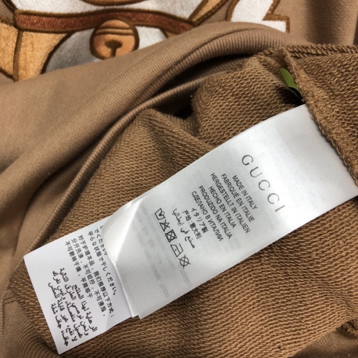 doraemon x G*u*i hooded sweatshirt brown