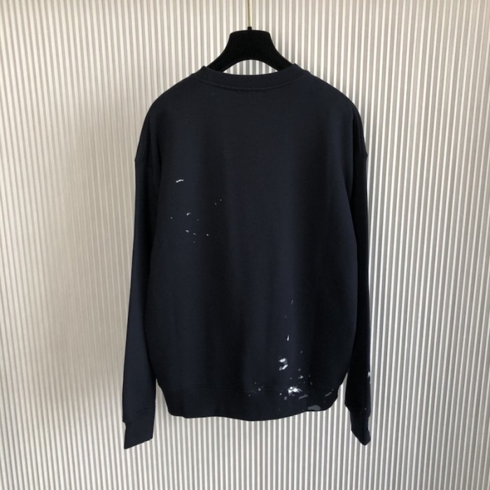 oversized cactus jack D*or sweatshirt black cotton fleece