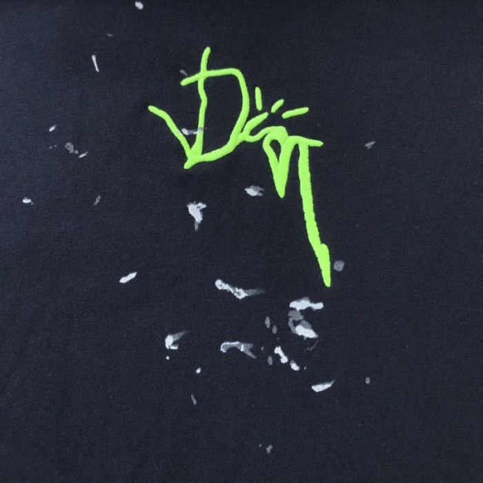 oversized cactus jack D*or sweatshirt black cotton fleece