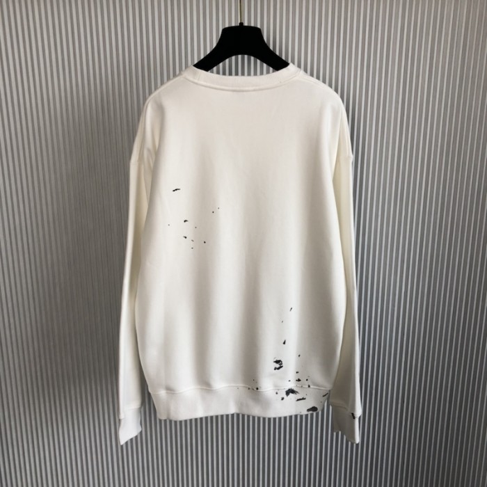 oversized cactus jack D*or sweatshirt white cotton fleece