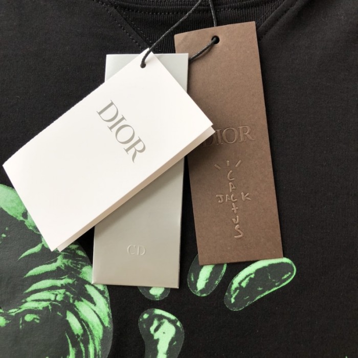 oversized cactus jack D*or t-shirt black cotton jersey