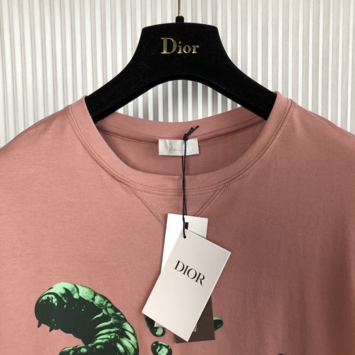 oversized cactus jack D*or t-shirt pink cotton jersey