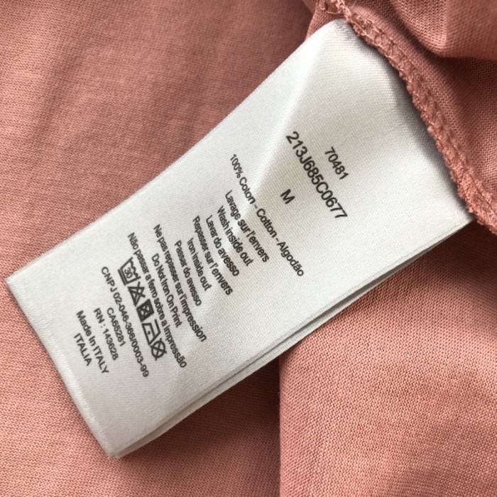 oversized cactus jack D*or t-shirt pink cotton jersey