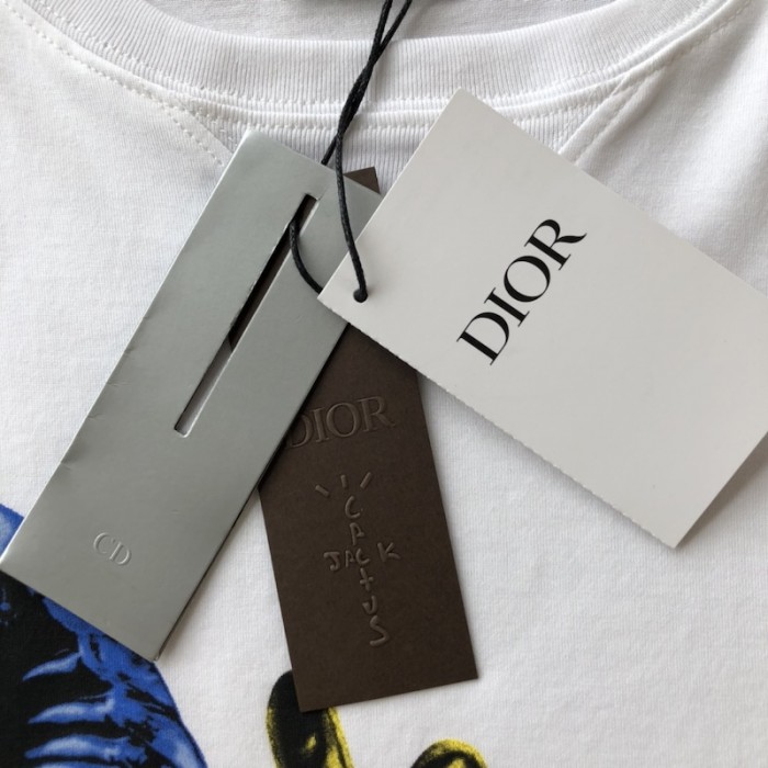 oversized cactus jack D*or t-shirt white cotton jersey