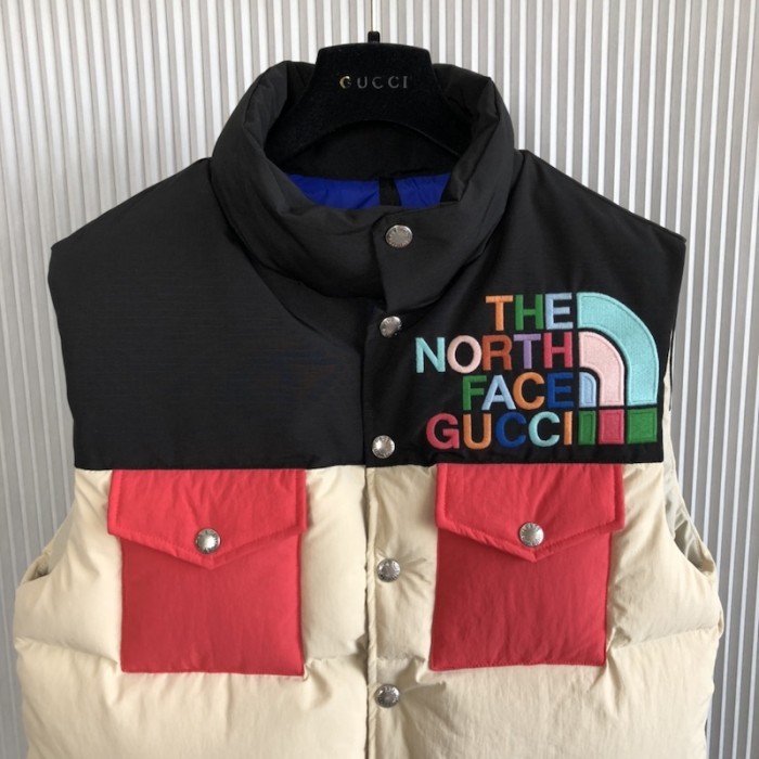 the north face x G*u*i down vest cream
