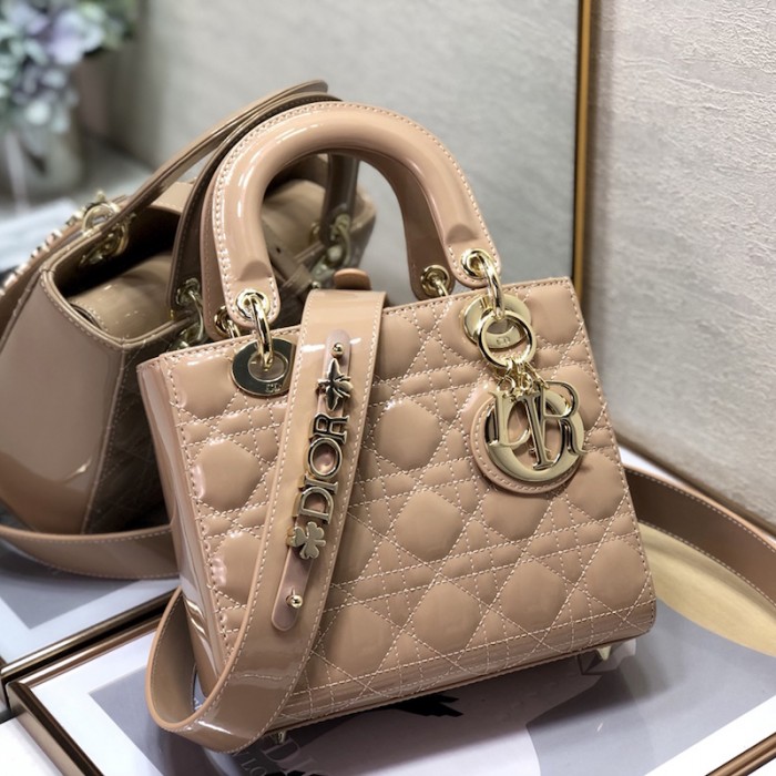 small lady D*or my abcD*or bag beige patent