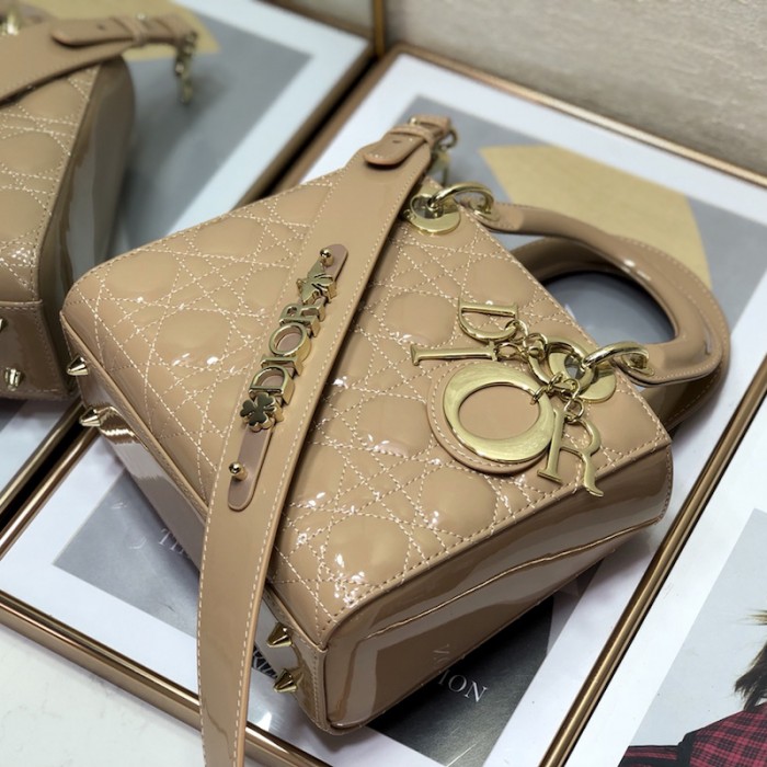 small lady D*or my abcD*or bag beige patent