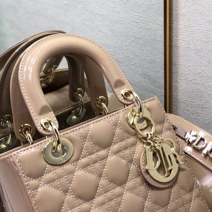 small lady D*or my abcD*or bag beige patent