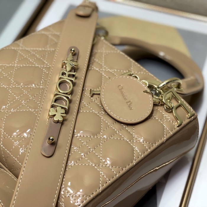 small lady D*or my abcD*or bag beige patent