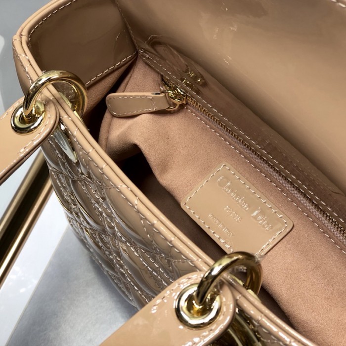 small lady D*or my abcD*or bag beige patent
