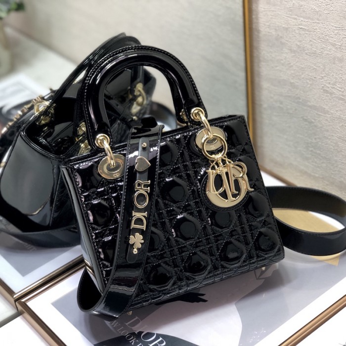 small lady D*or my abcD*or bag black patent