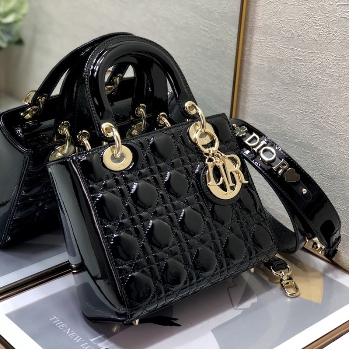 small lady D*or my abcD*or bag black patent