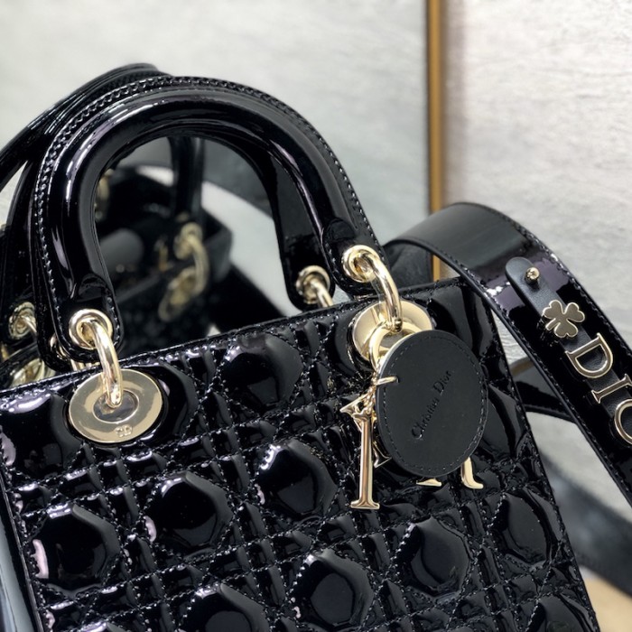 small lady D*or my abcD*or bag black patent