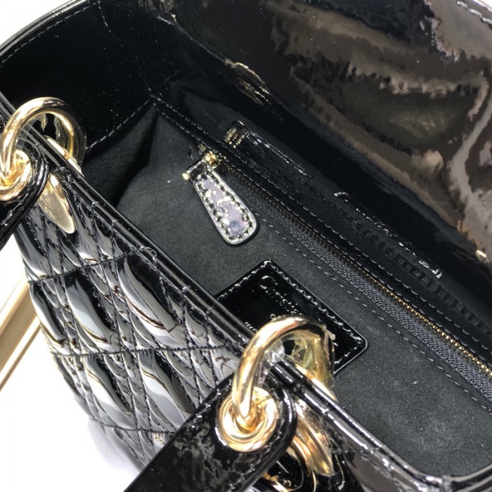 small lady D*or my abcD*or bag black patent