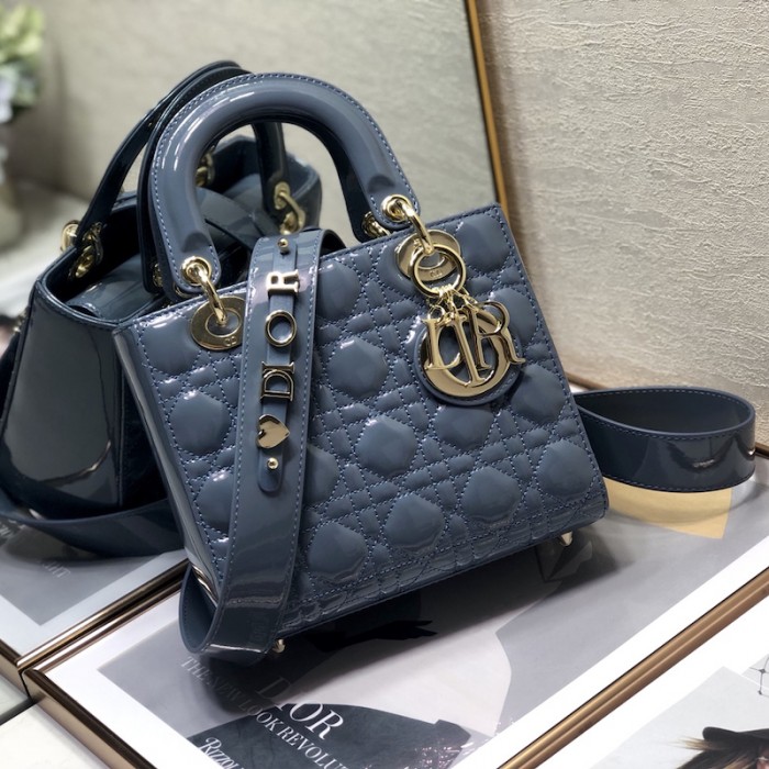 small lady D*or my abcD*or bag blue patent
