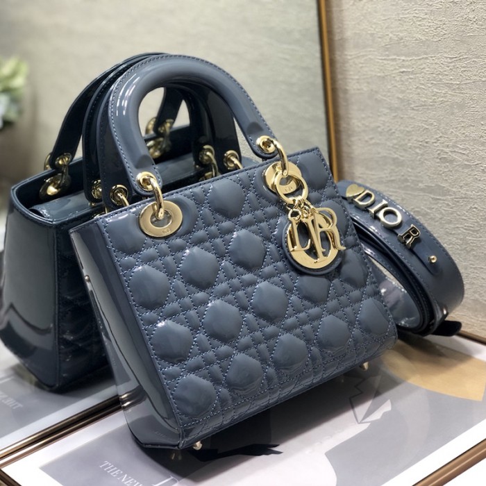 small lady D*or my abcD*or bag blue patent