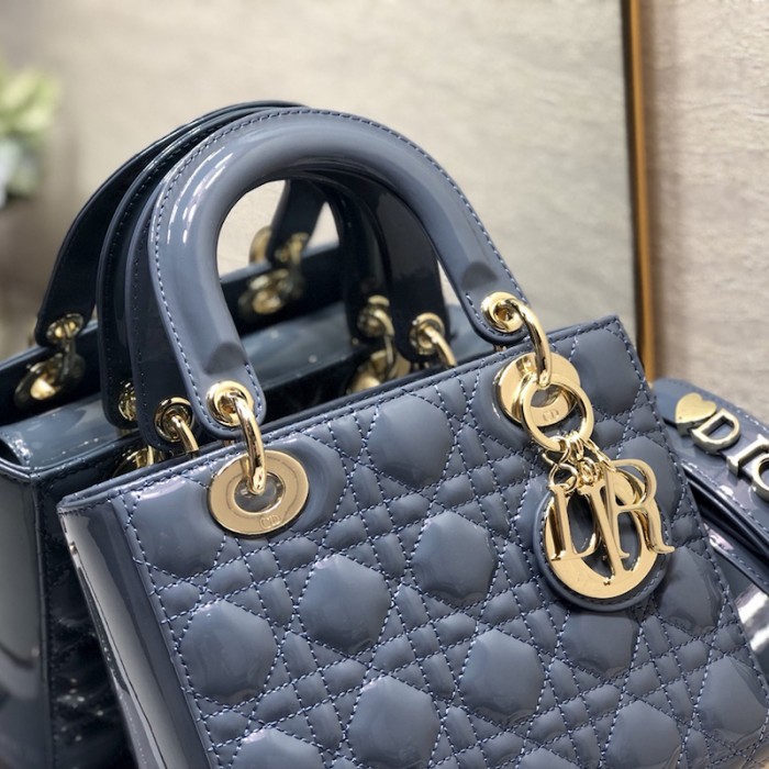 small lady D*or my abcD*or bag blue patent