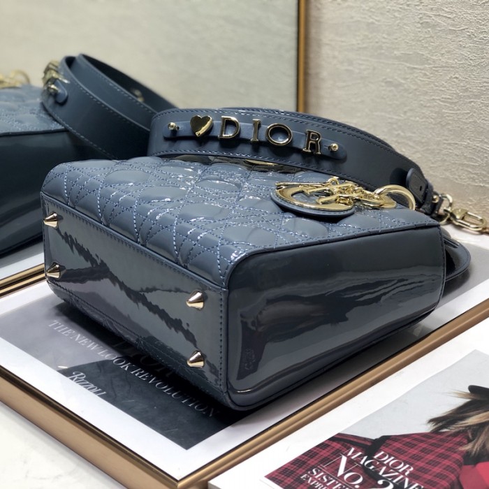 small lady D*or my abcD*or bag blue patent