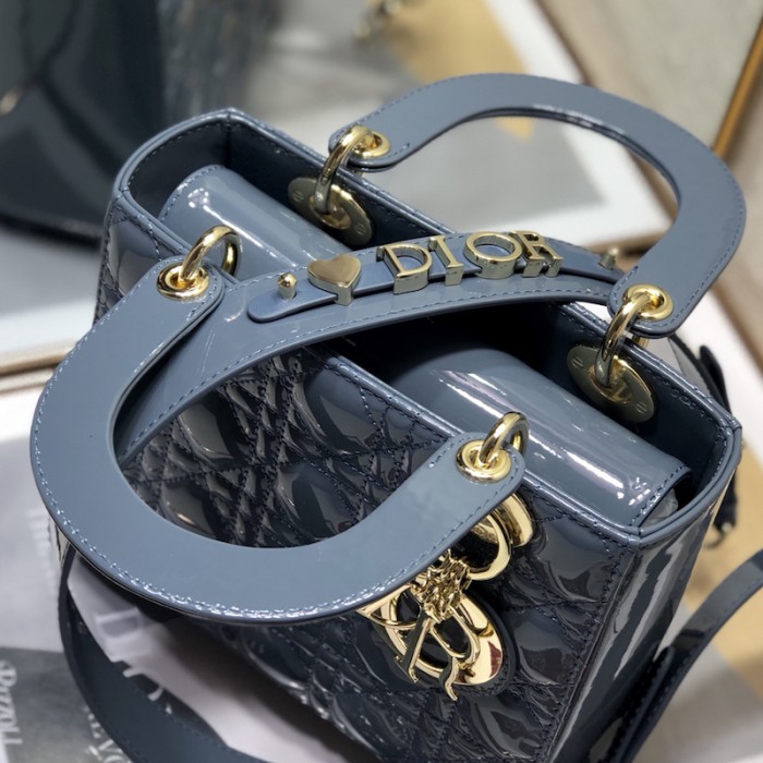 small lady D*or my abcD*or bag blue patent