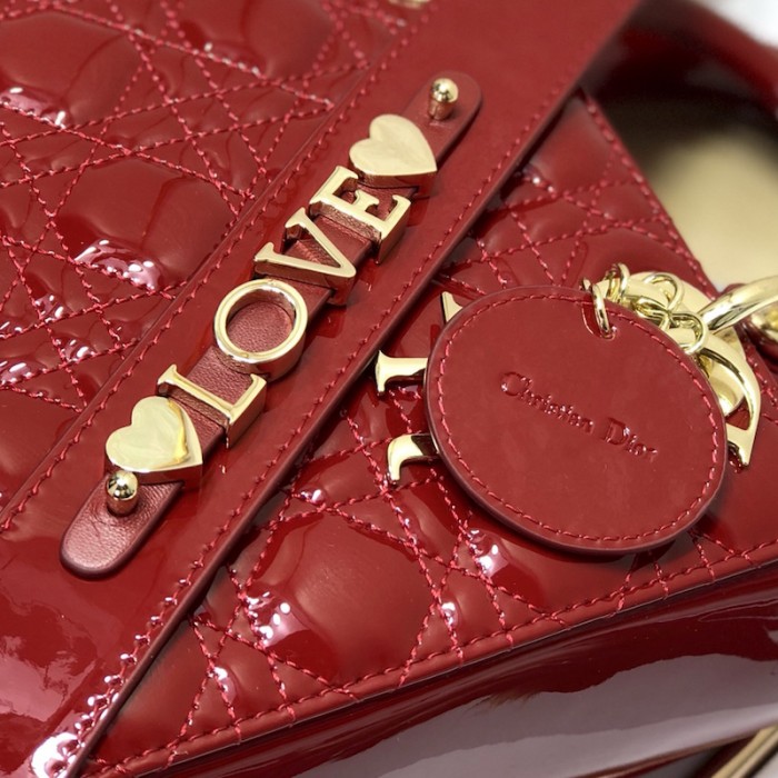 small lady D*or my abcD*or bag red patent