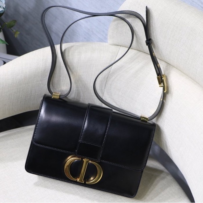 D*or 30 montaigne calfskin bag black