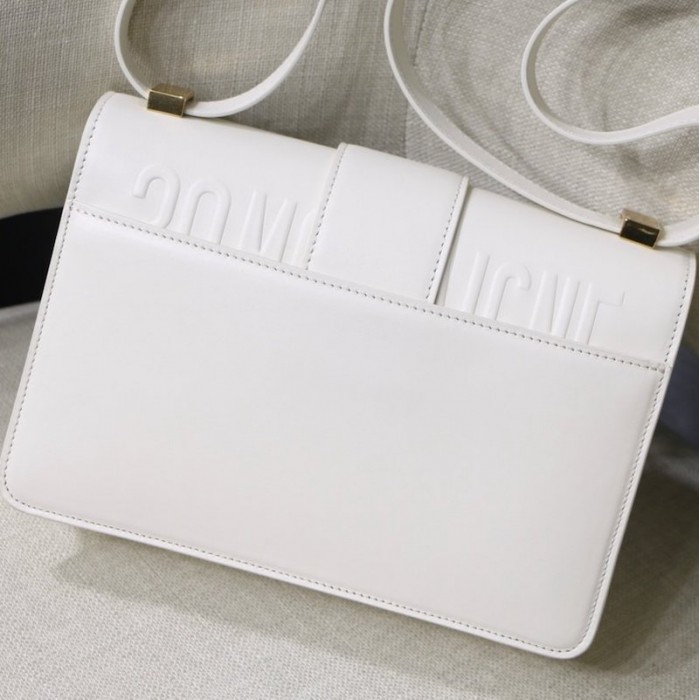 D*or 30 montaigne calfskin bag white