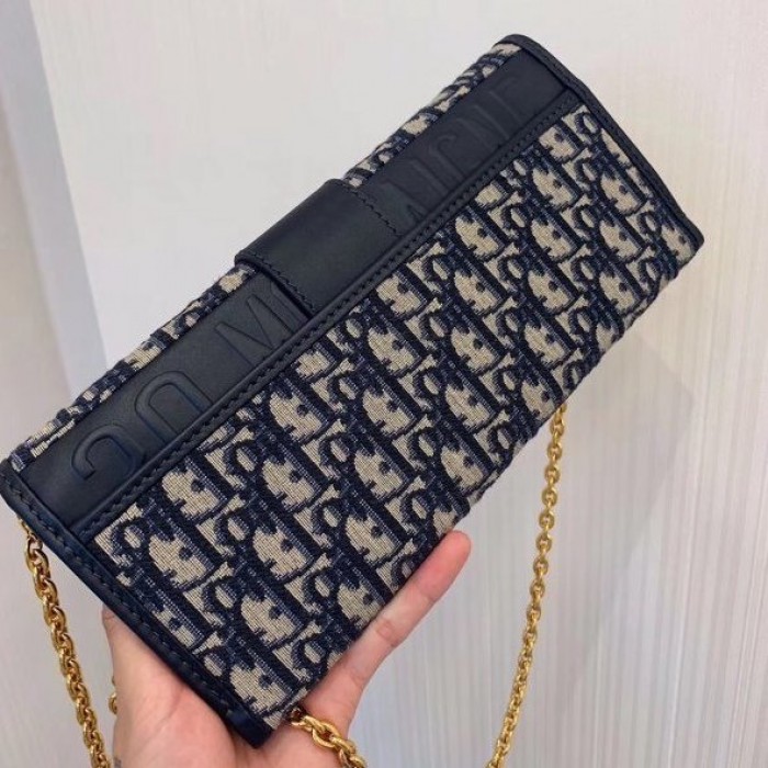 D*or montaigne jacquard canvas clutch bag